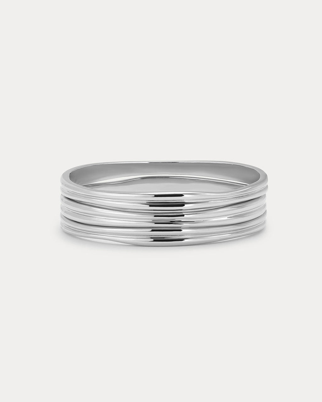 Mallorca Bangles Set in Silver — alternate view