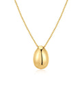 Metal Bean Necklace in Gold