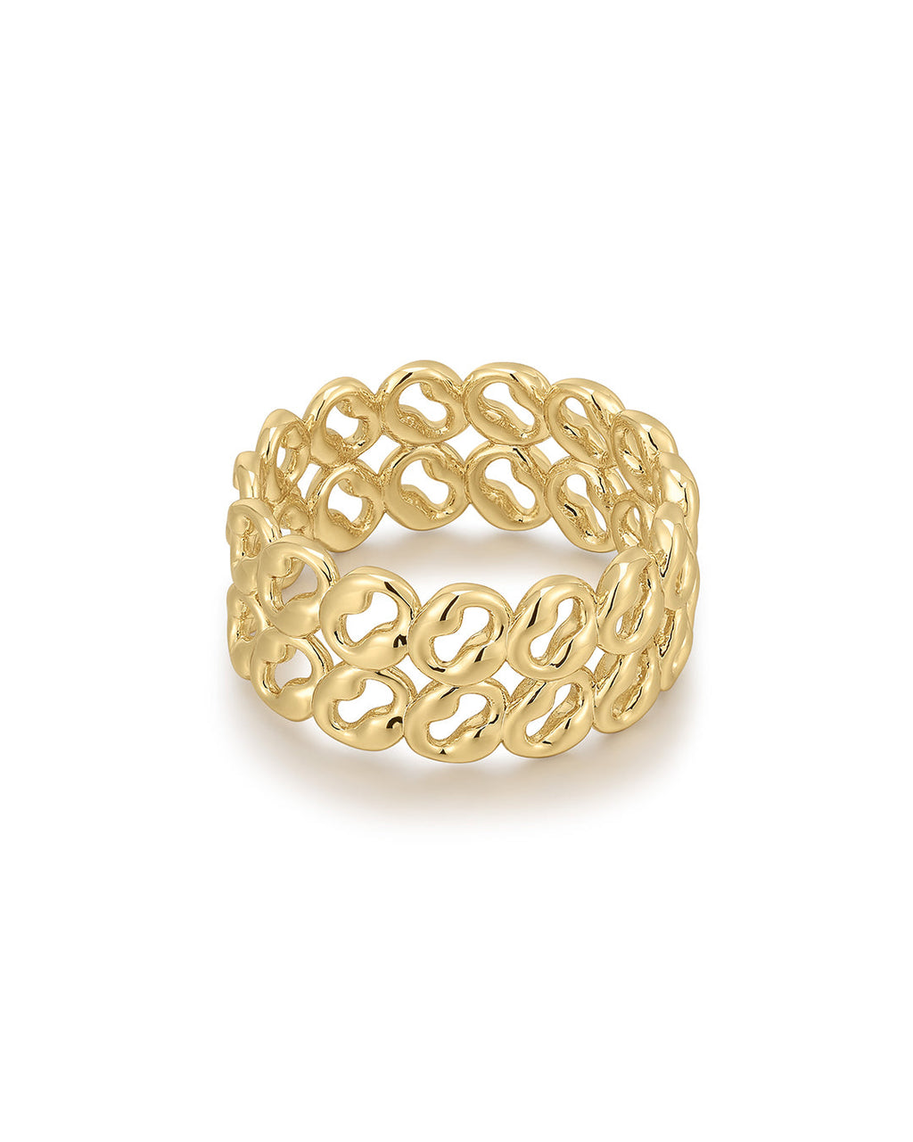 Metal Lace Ring in Gold