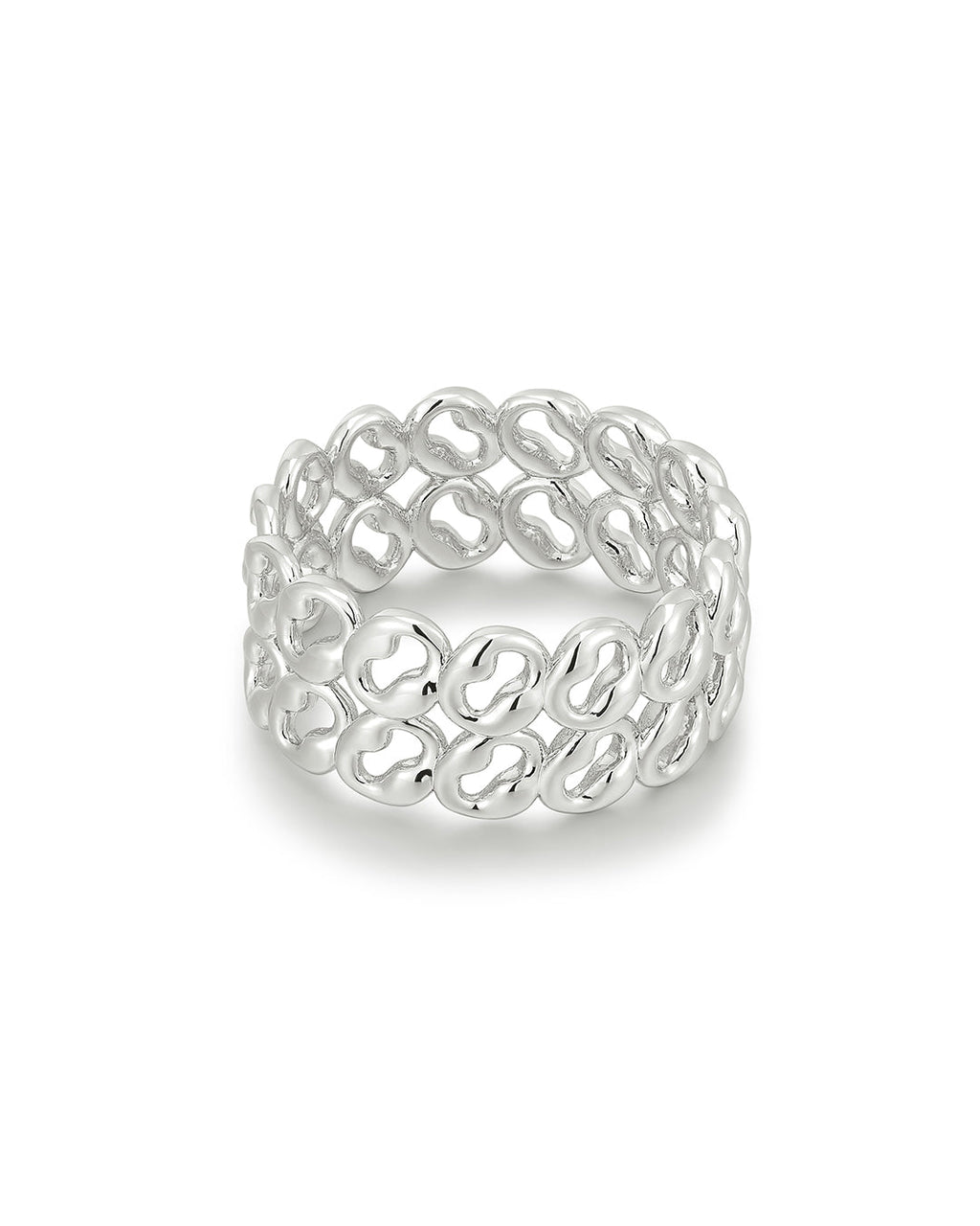 Metal Lace Ring in Silver — alternate view