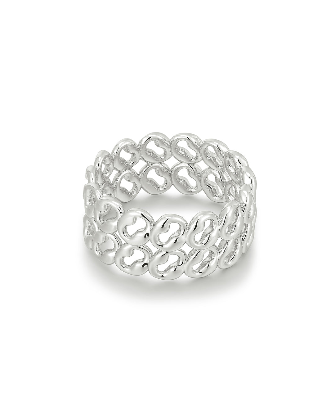Metal Lace Ring in Silver — alternate view