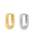 Mini Chain Link Huggies- Two Tone