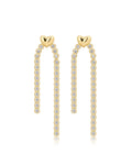 Molten Heart Cascading Studs in Gold - Earrings