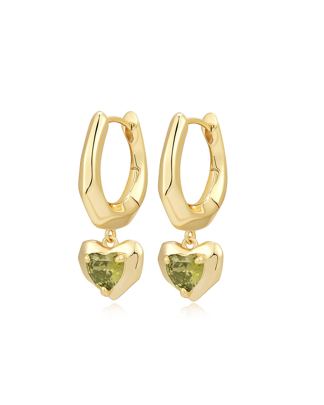 Molten Heart Huggies in Gold - Earrings