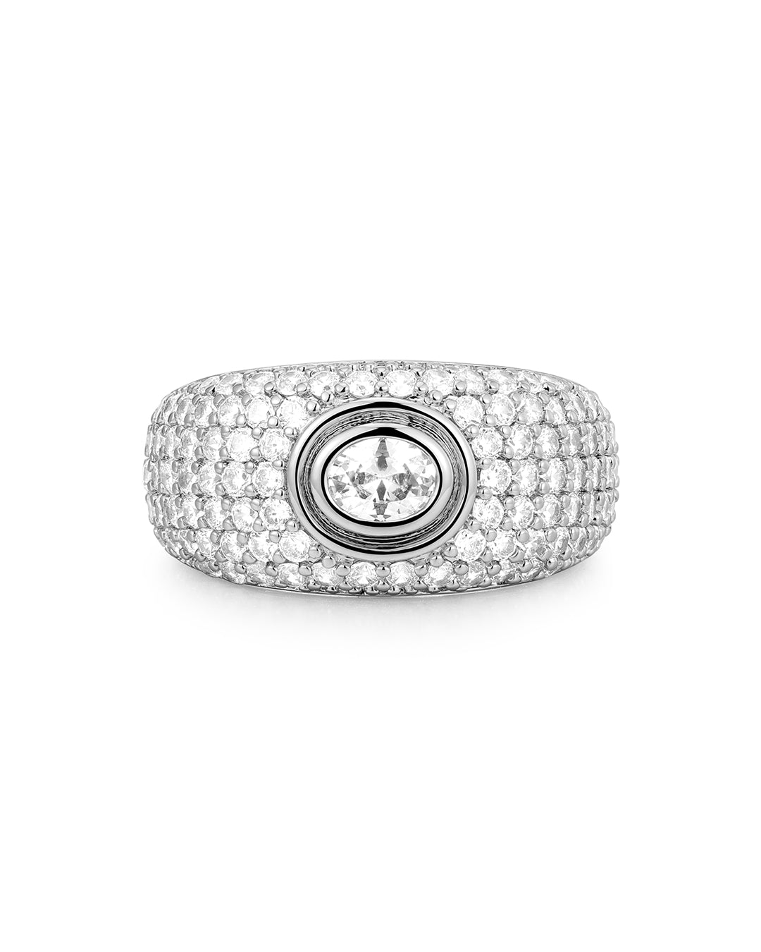 Pavé Jewelle Ring in Silver — alternate view