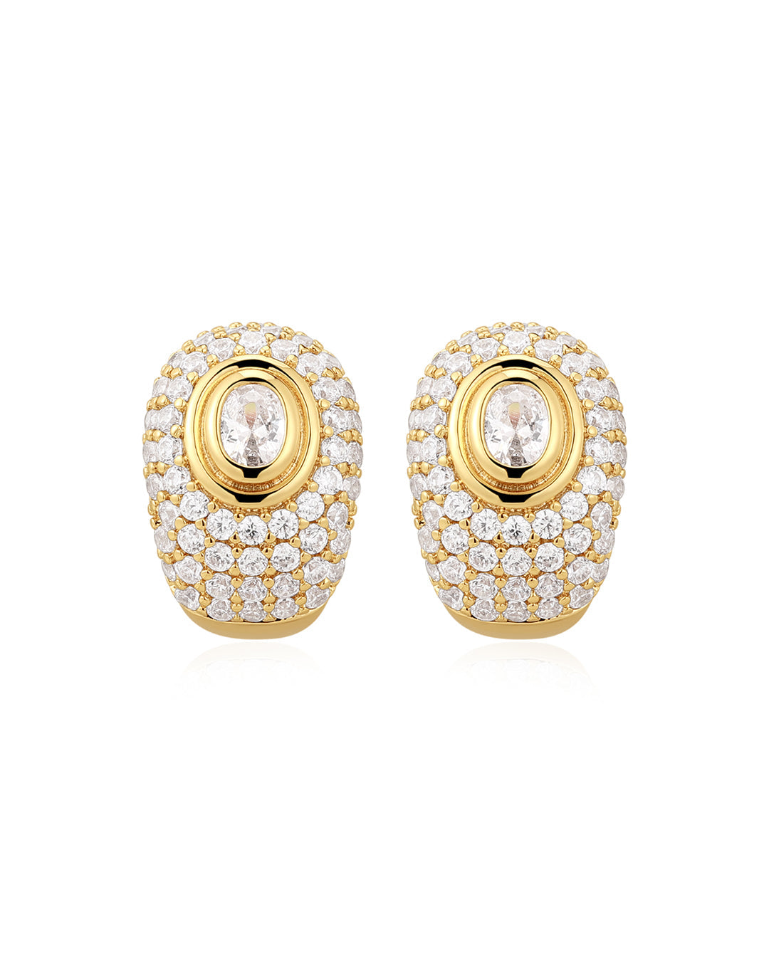 Pavé Jewelle Studs in Gold - Earrings