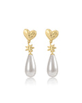 Pearl Star Studs in Gold - Earrings