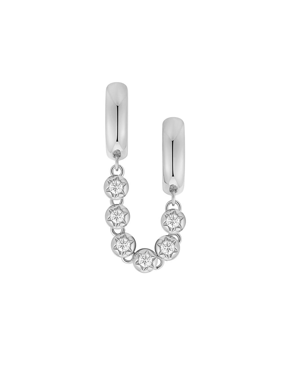 Rose Bud Double Hoops in Rose Gold — alternate view