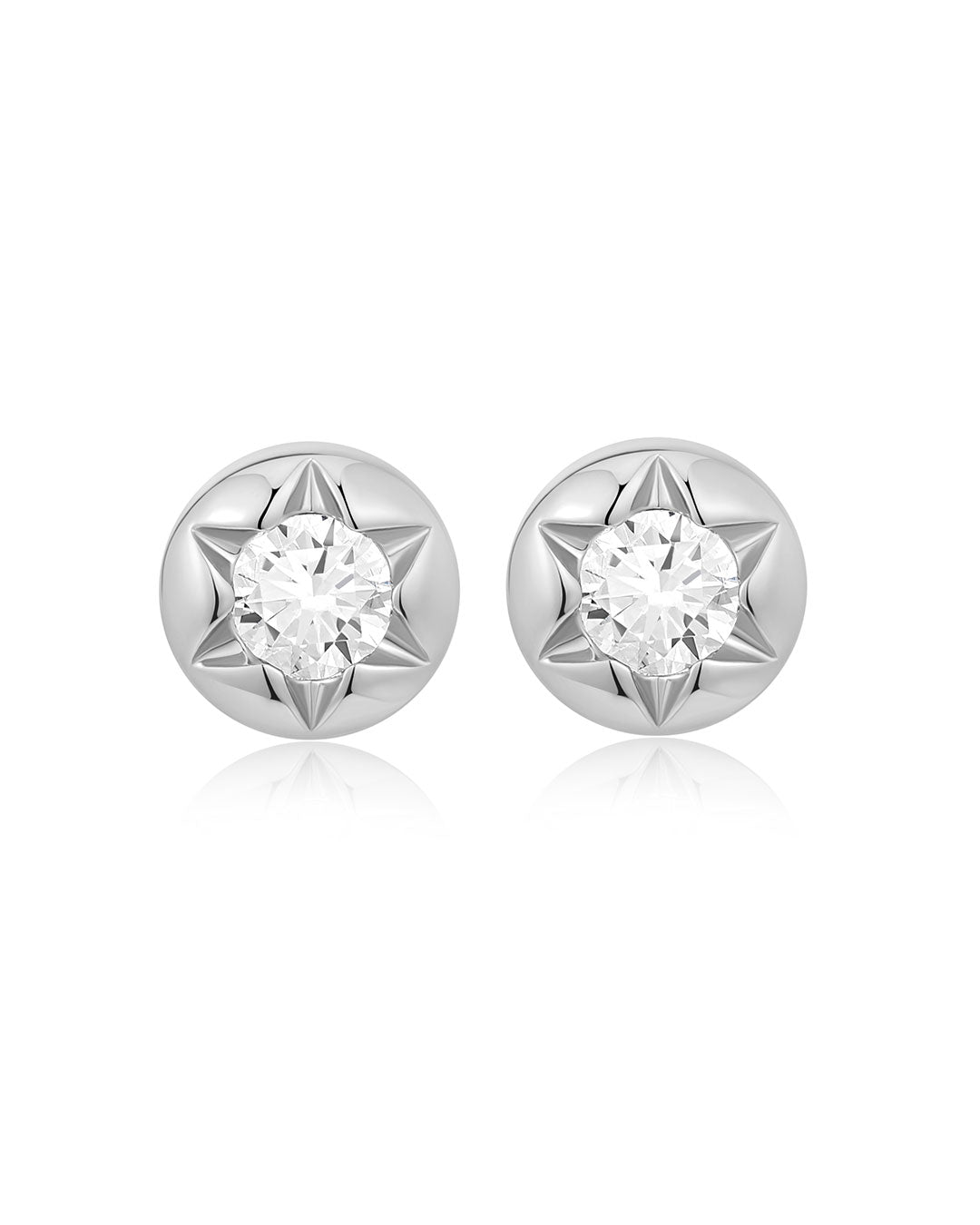 Rose Bud Studs in Rose Gold - Earrings — alternate view