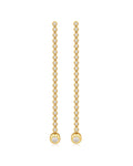 Rose Bud Tennis Drop Studs in Rose Gold
