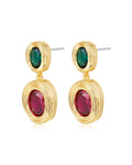 Royale Stone Drop Studs in Gold - Earrings