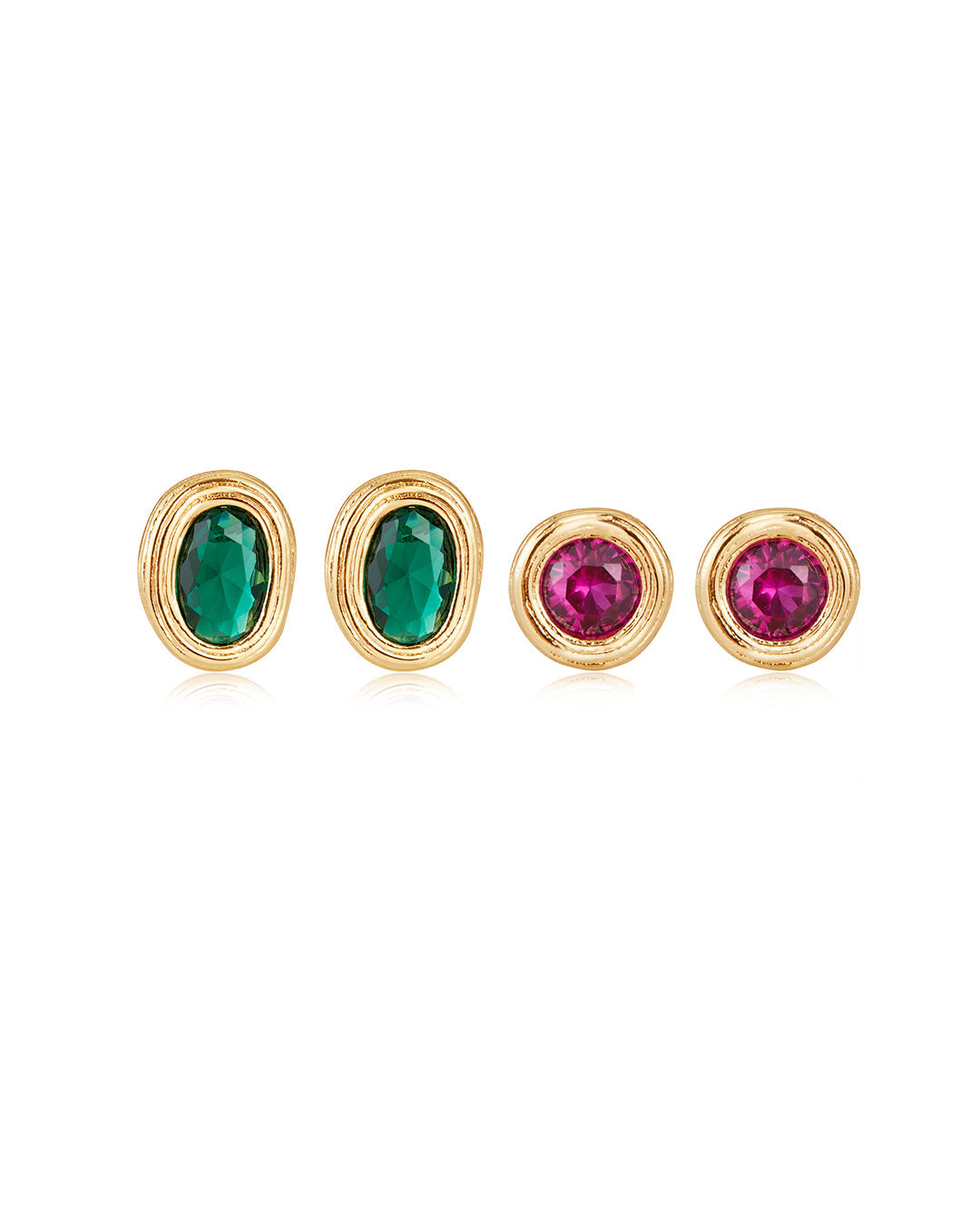 Royale Stone Studs in Gold - Earrings