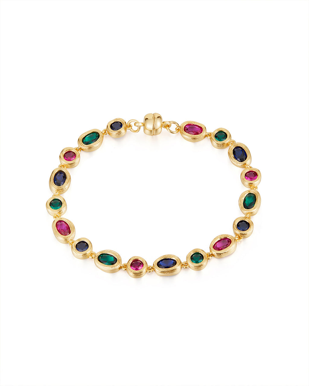 Royale Stone Tennis Bracelet in Gold