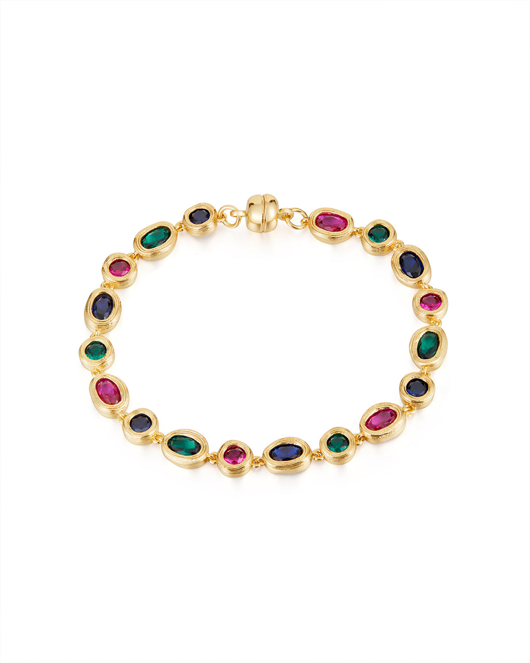 Royale Stone Tennis Bracelet in Gold