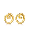 Seashell Coil Studs in Gold - Earrings