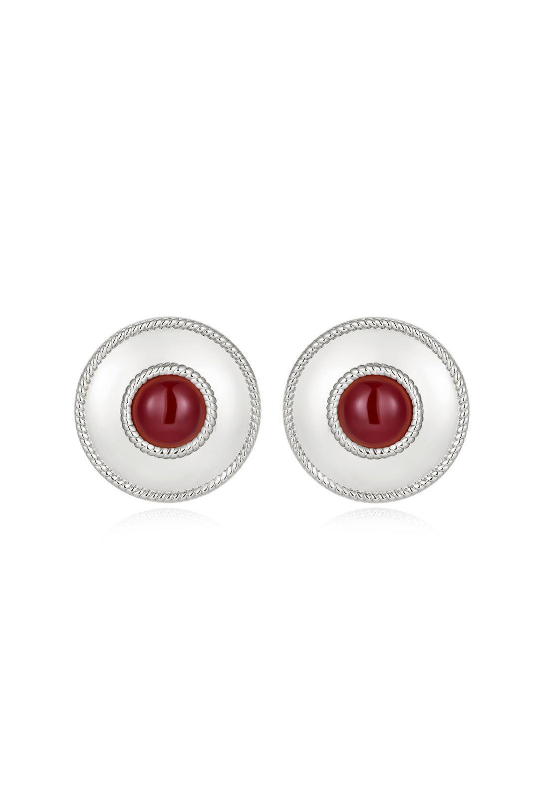 Shiraz Studs in Silver - Earrings — alternate view