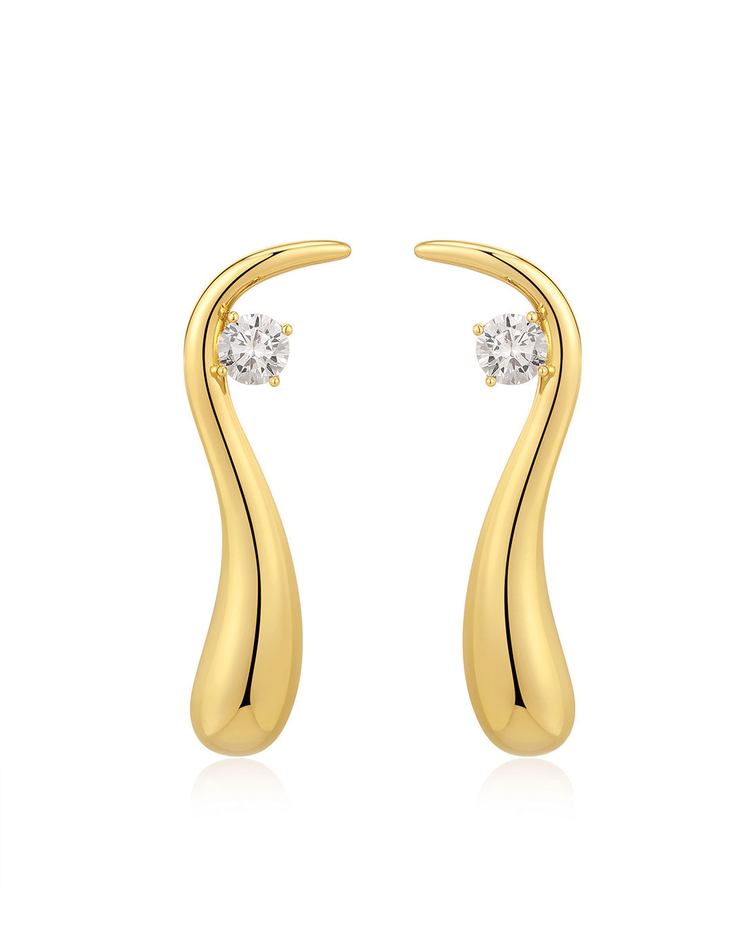 Sly Stone Drop Studs in Gold - Earrings