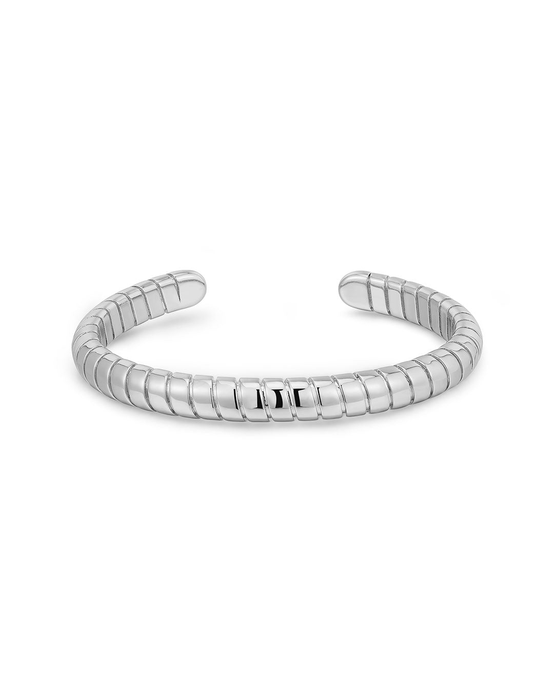Snake Chain Cuff in Silver — alternate view