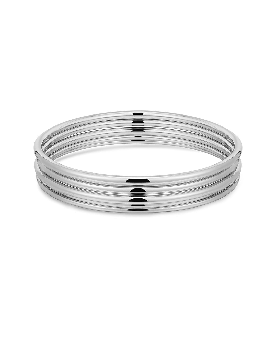 Sophia Bangle Set in Silver — alternate view