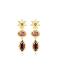Starry Stone Studs in Gold - Earrings