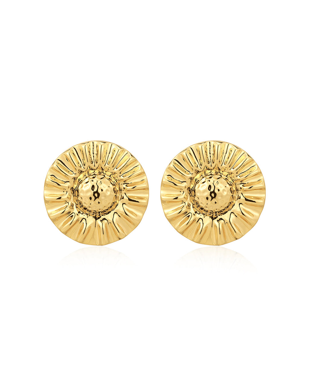 Sunflower Studs in Gold