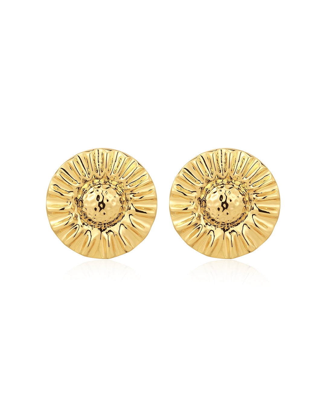 Sunflower Studs in Gold