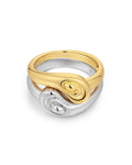 Two-Tone Coquille Ring Set