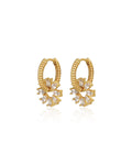 Baguette Washer Huggies - Gold - Earrings