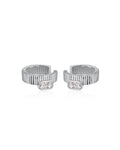 Francois Ridged Ear Cuff - Silver - Earrings