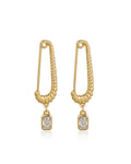Francois Safety Pin Earrings - Gold