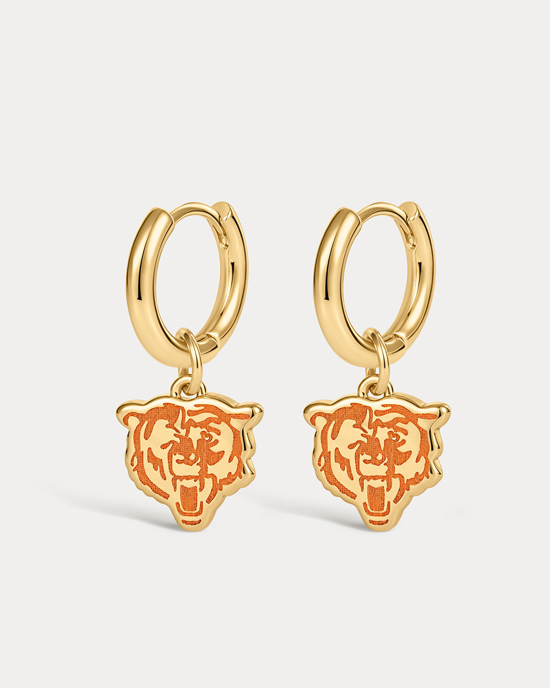 NFL Logo Charm Hoops - Gold — alternate angle