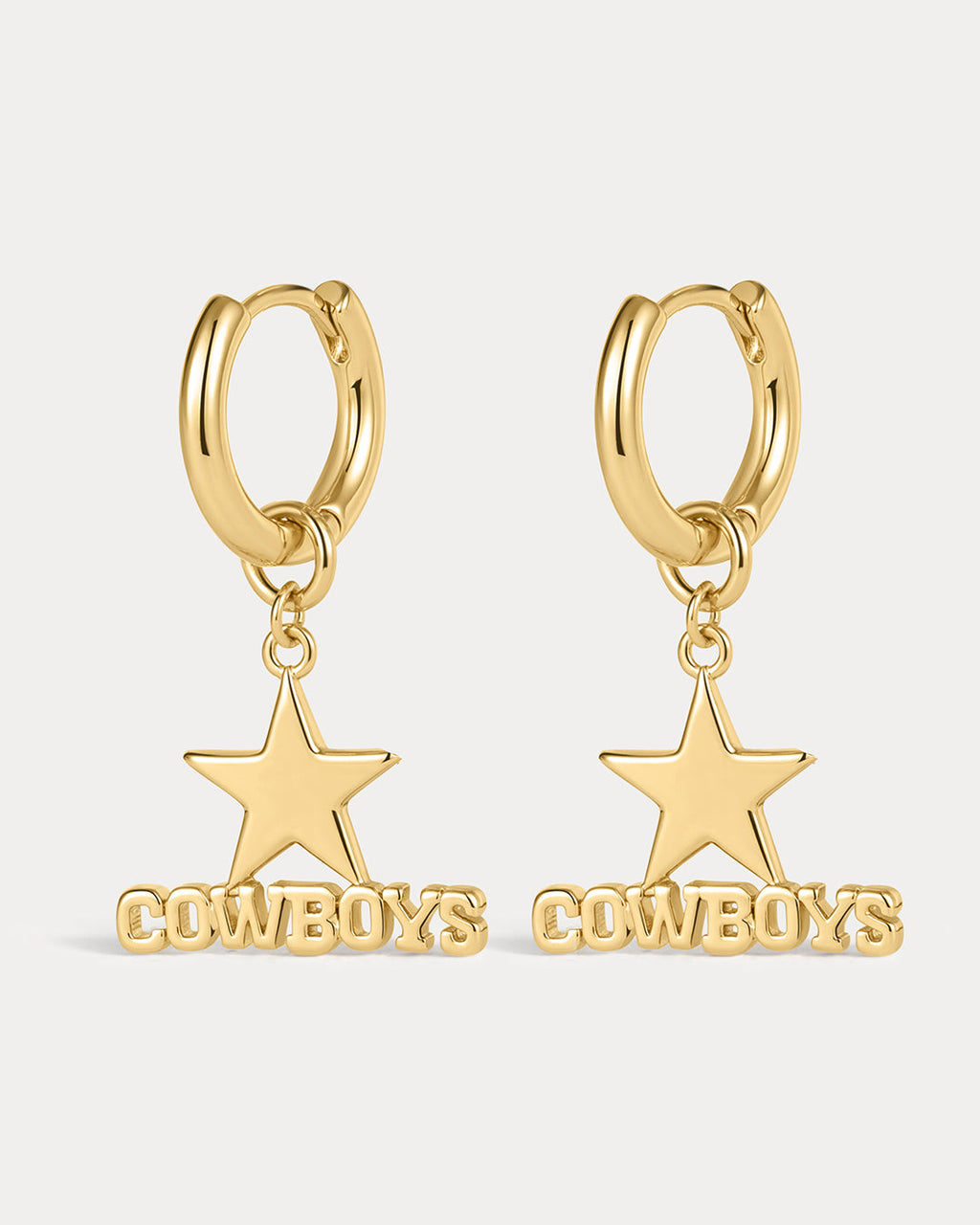 NFL Logo Charm Hoops - Gold — alternate view 2
