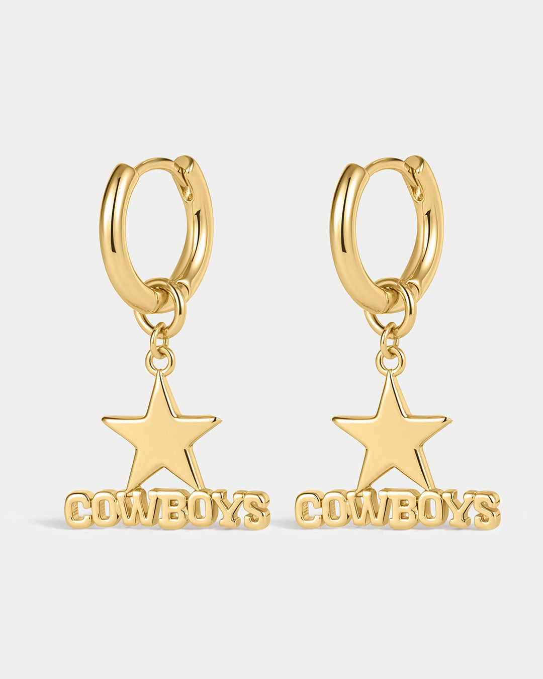 NFL Logo Charm Hoops - Gold — alternate view 2