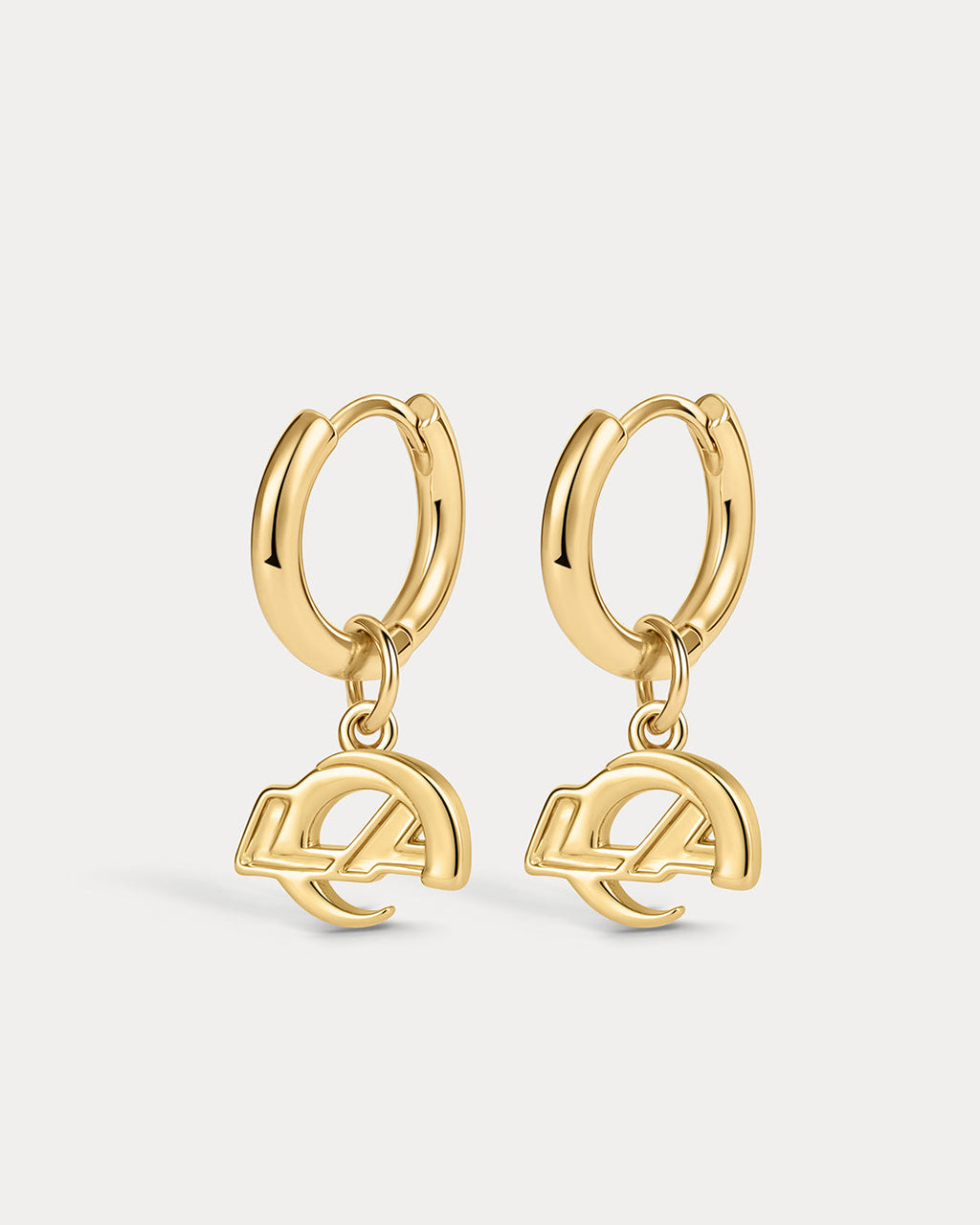 NFL Logo Charm Hoops - Gold — alternate view 2 2