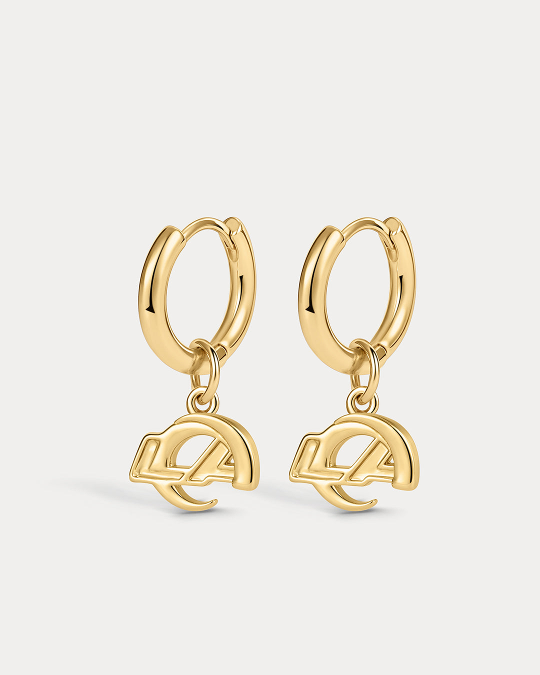 NFL Logo Charm Hoops - Gold — alternate view 2 2