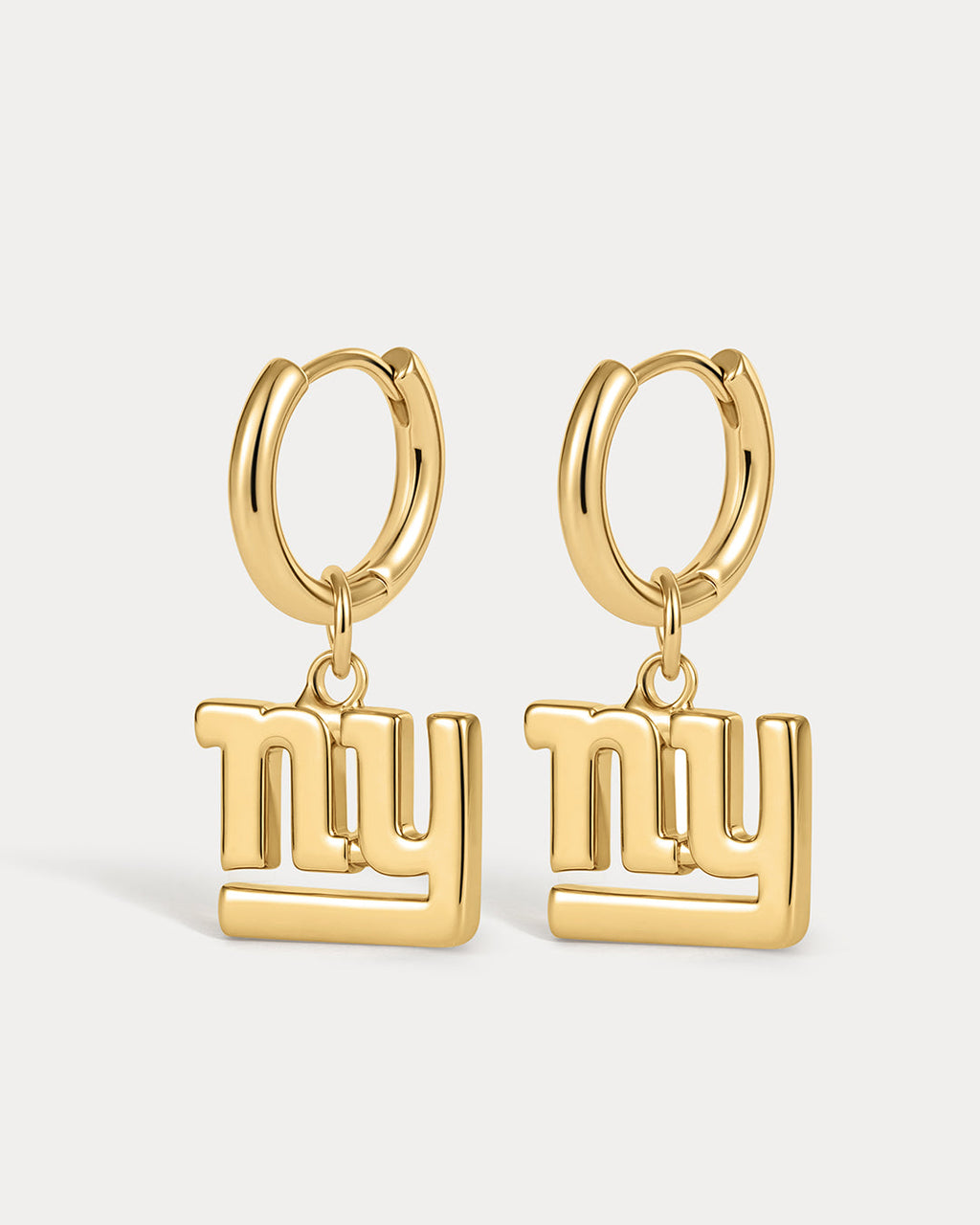 NFL Logo Charm Hoops - Gold — detail view 2