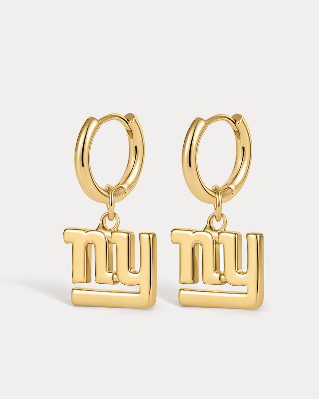 NFL Logo Charm Hoops - Gold — detail view 2