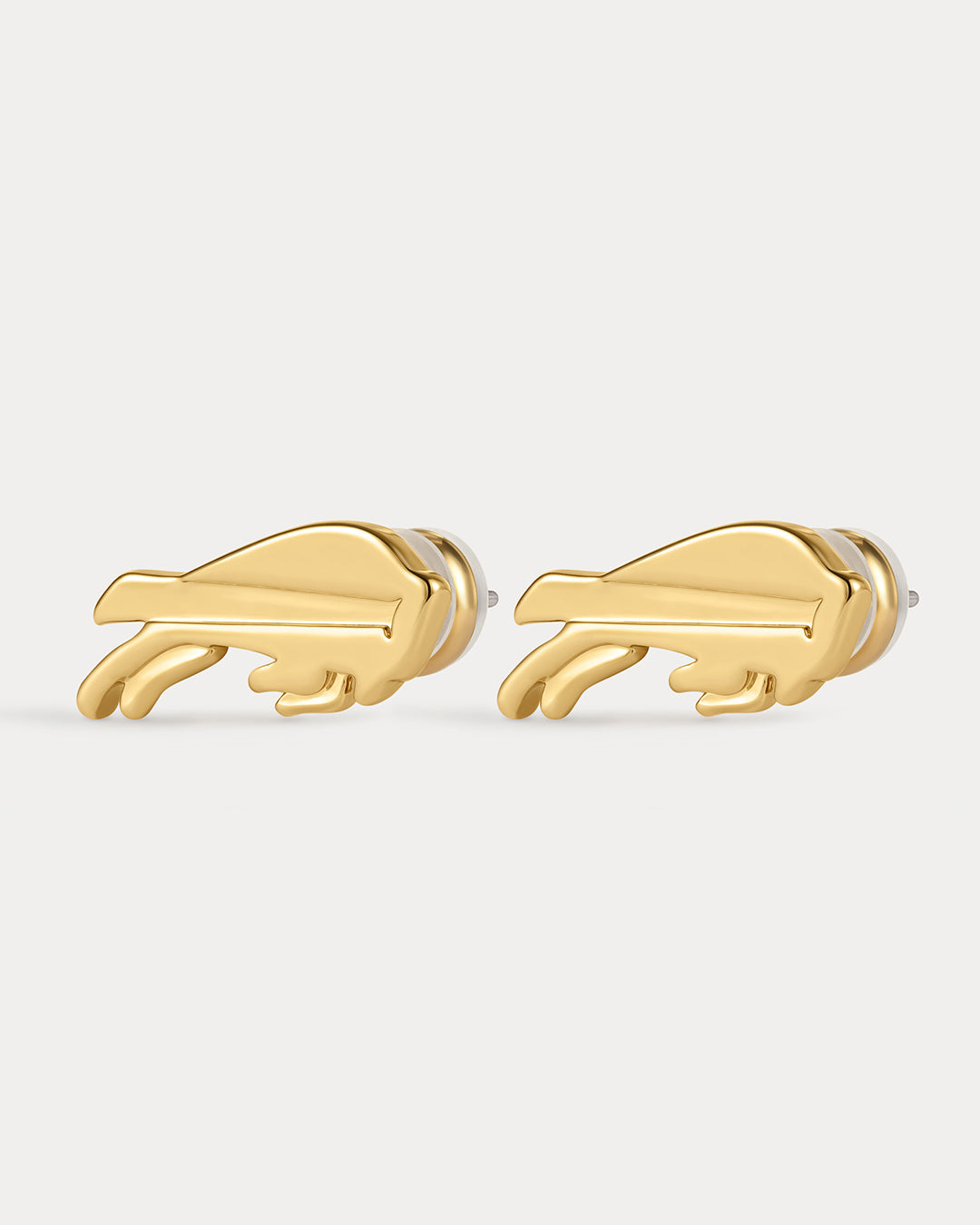 NFL Logo Studs - Gold - Earrings — alternate view 2