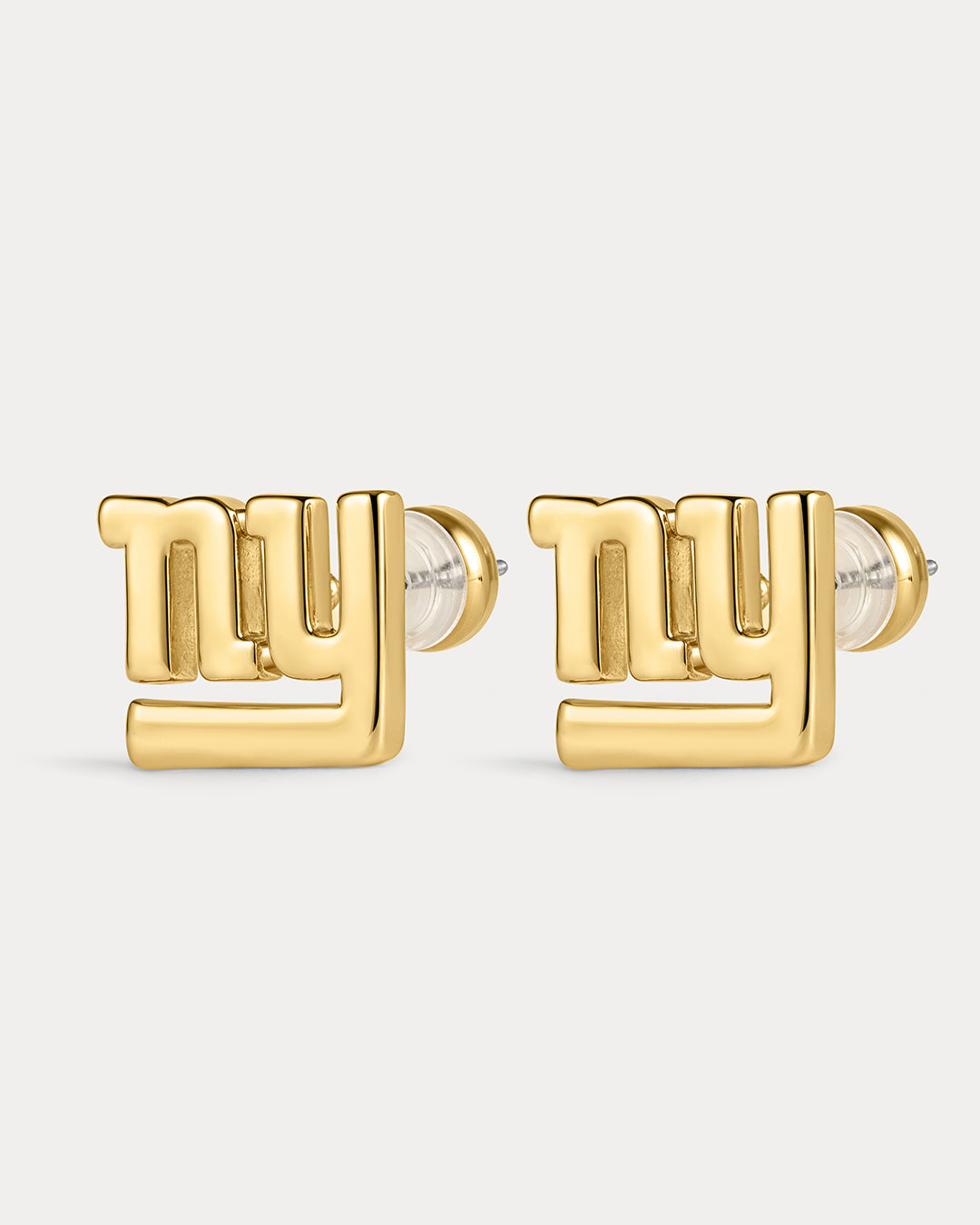 NFL Logo Studs - Gold - Earrings — alternate angle 2