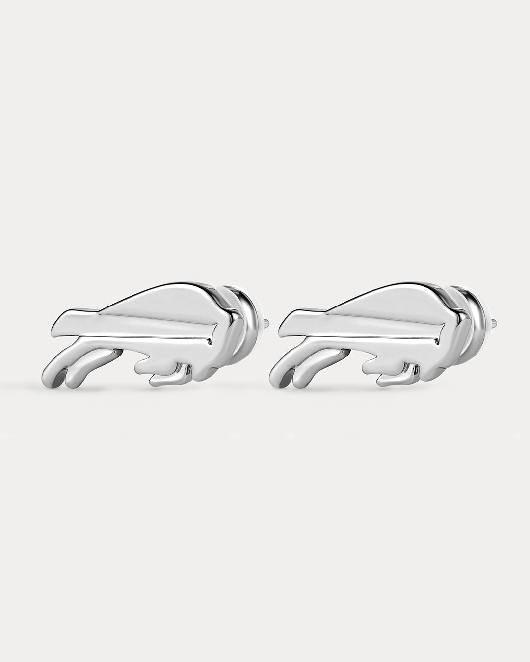 NFL Logo Studs - Silver - Earrings — another angle