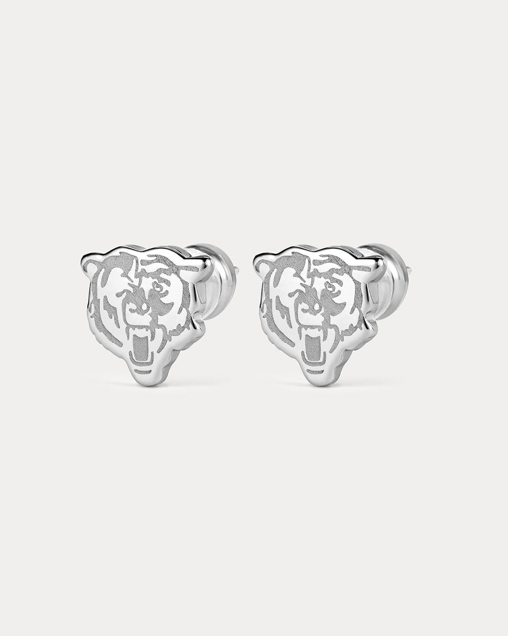 NFL Logo Studs - Silver - Earrings — alternate angle