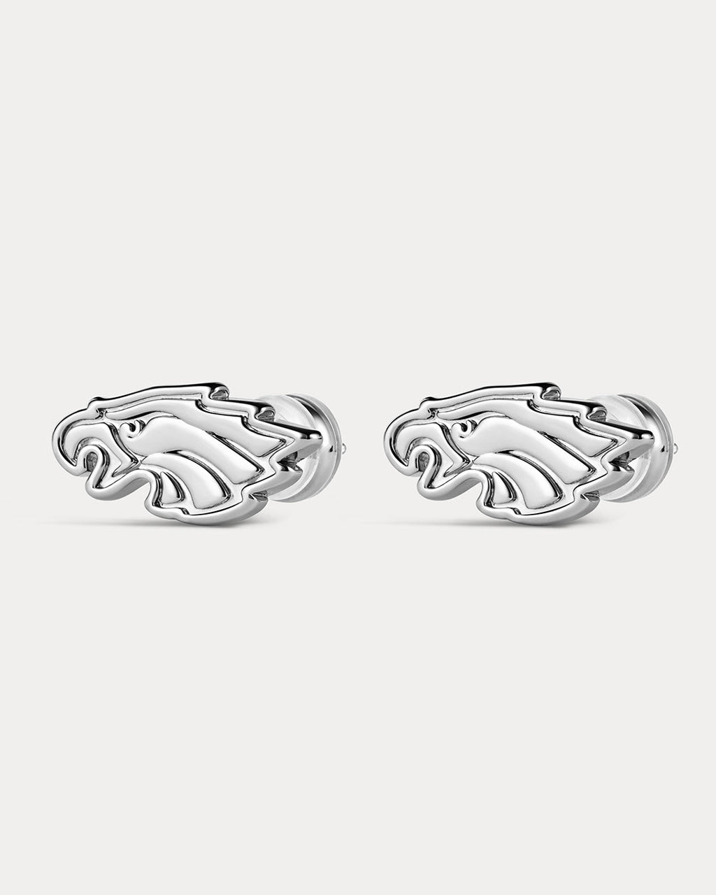NFL Logo Studs - Silver - Earrings — alternate angle 2