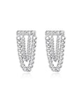 Louis Chain Studs - Silver