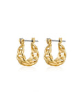 Mini Louis Chain Hoops - Gold