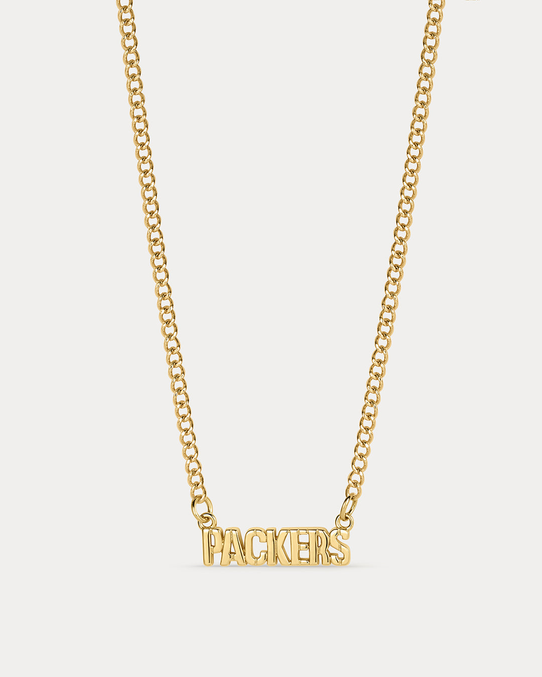 NFL Nameplate Necklace - Gold — packaging view