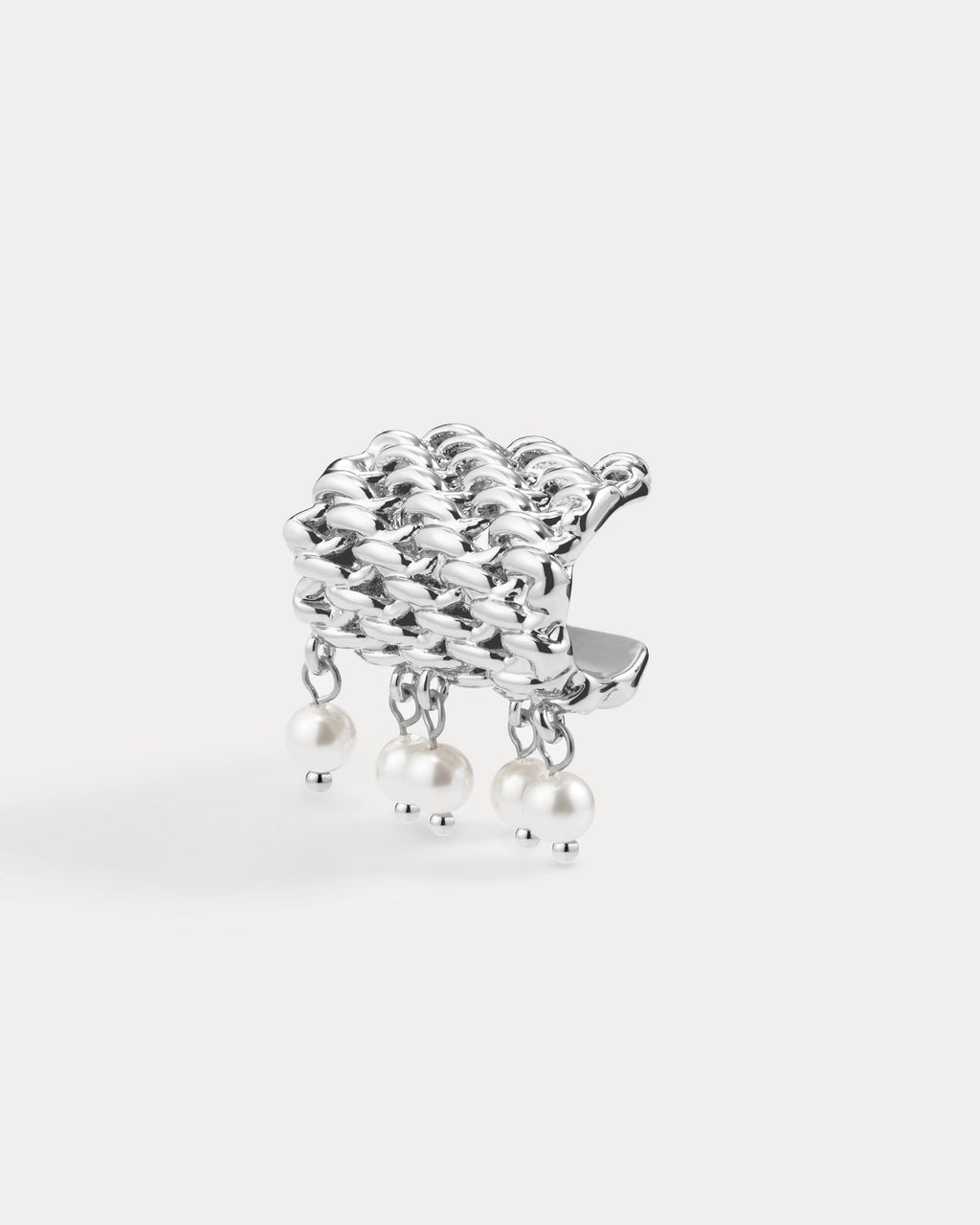 Palma Pearl Ear Cuff - Silver - Earrings