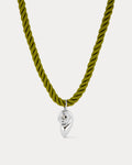 Palma Shell Cord Necklace - Silver