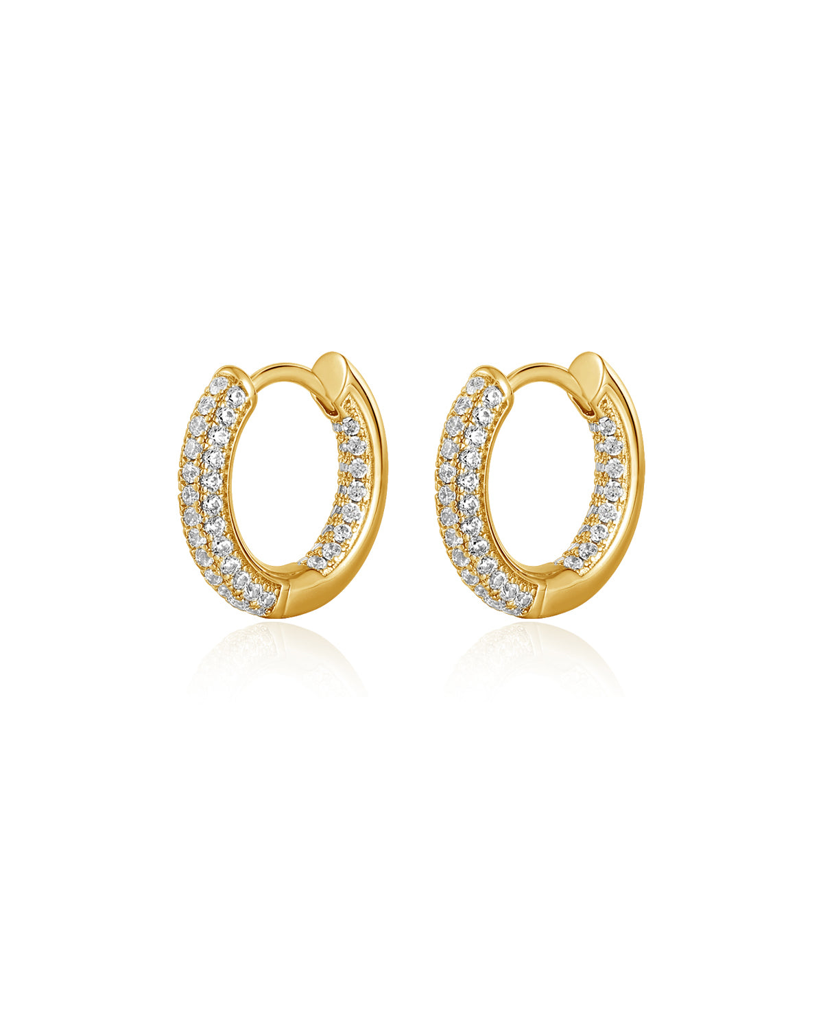 Reversible Mini Amalfi Hoops - Gold