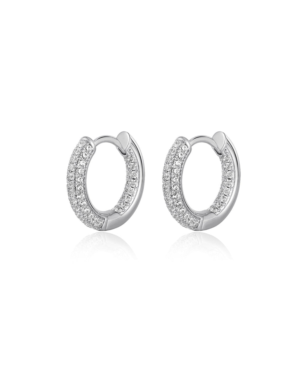 Reversible Mini Amalfi Hoops - Silver