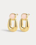 Rose Quartz Rio Earrings - Gold in Rose Gold — hero view